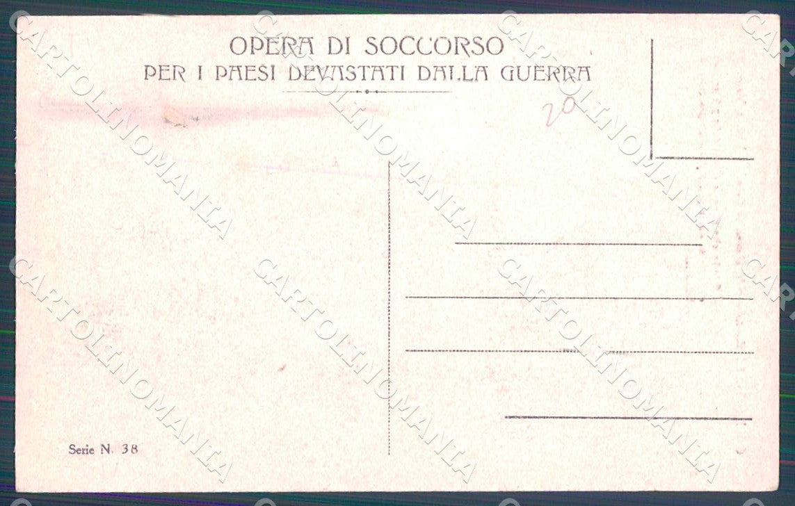 Treviso Susegana Collalto Diocesi Ceneda Opera Soccorso Vendri cartolina WX7261 – retro
