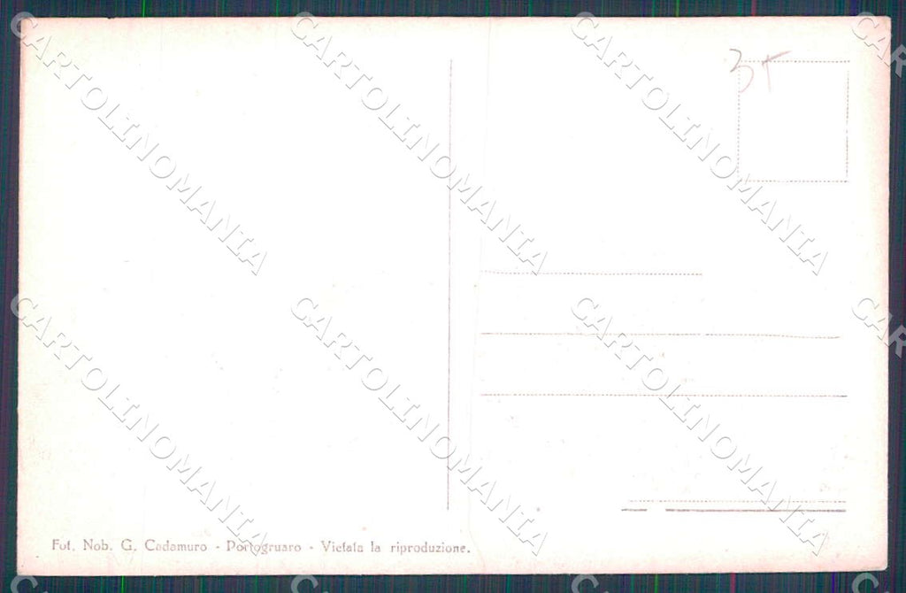 Venezia Noventa di Piave Panorama Rovine WW1 Piazza cartolina WX7262 – retro