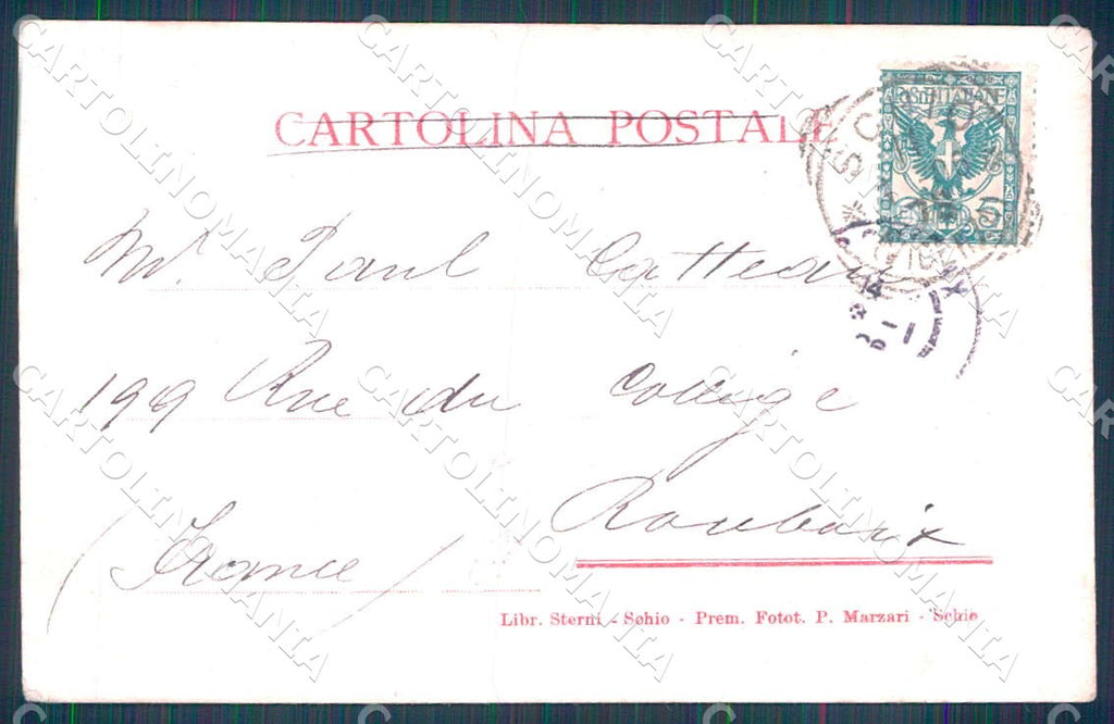 Vicenza Schio Saluti da Mercato Coperto cartolina WX7263 – retro