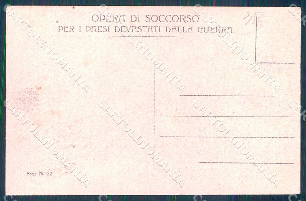 Treviso Fontigo Diocesi Ceneda Artiglieria Montello Rovine WW1 cartolina WX7265 – retro