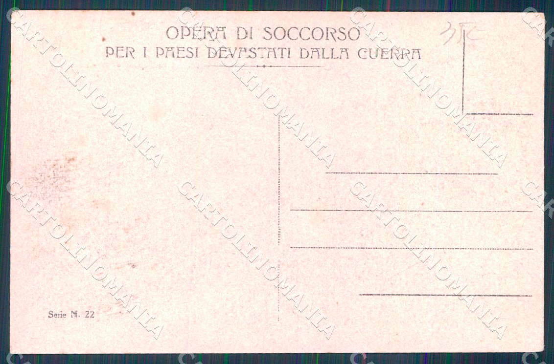 Treviso Fontigo Diocesi Ceneda Artiglieria Montello Rovine WW1 cartolina WX7265 – retro