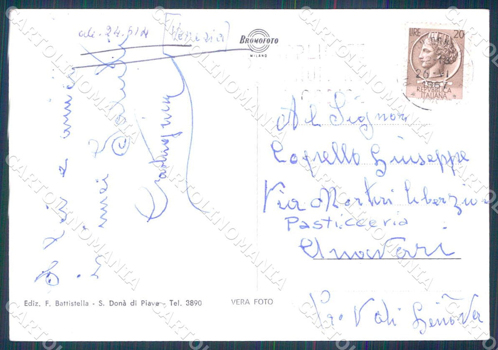 Venezia San Donà di Piave Vedutine Poste Foto FG cartolina WX7273 – retro