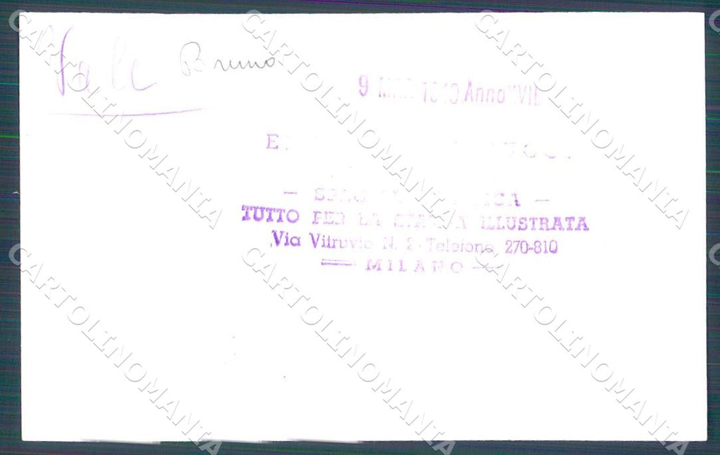 Novara Calcio Sport 1940 Calciatore Bruno Vale Foto 8x13 WX7277 – retro