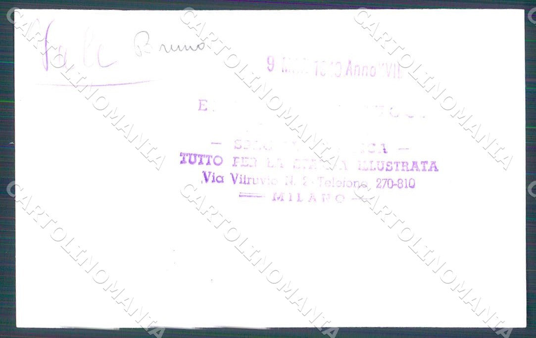 Novara Calcio Sport 1940 Calciatore Bruno Vale Foto 8x13 WX7277 – retro