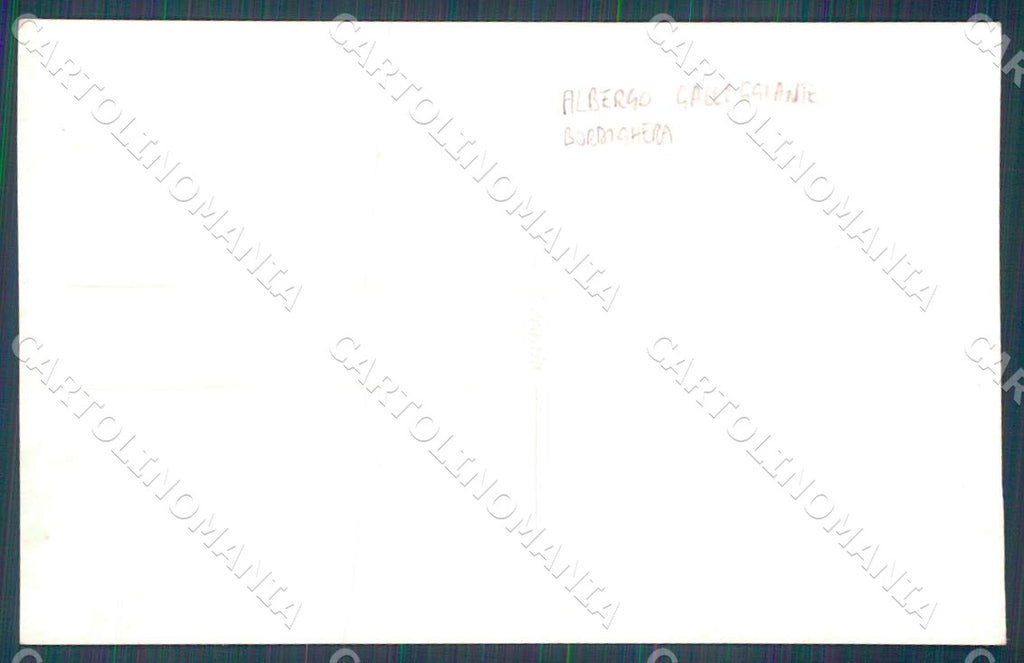 Imperia Bordighera Nave Albergo Galleggiante ? Foto cartolina WX7283 – retro