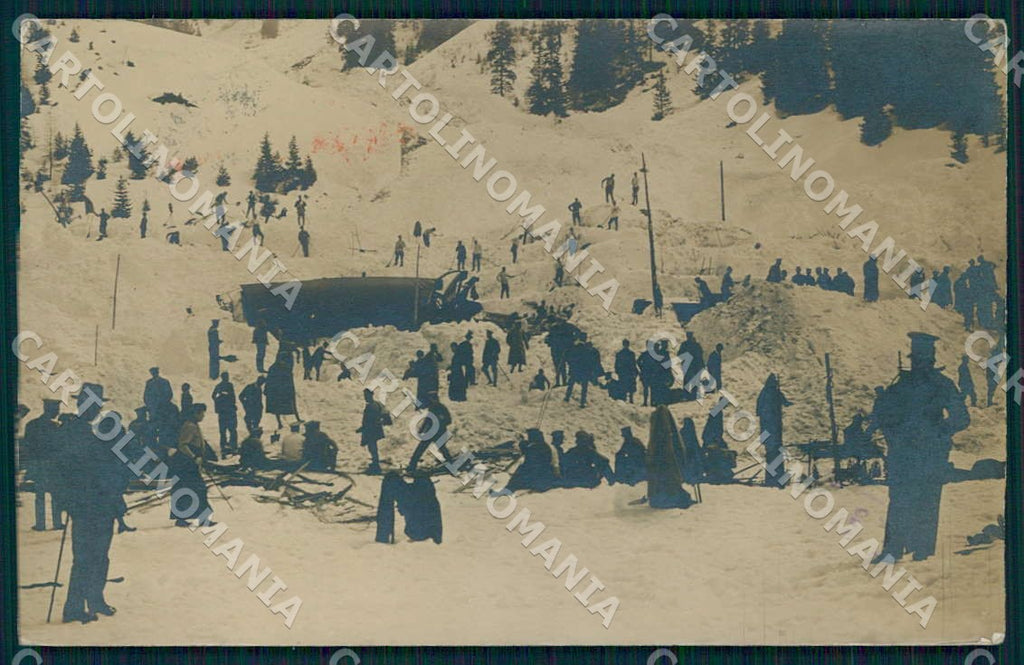 Svizzera Davos Platz Disastro Ferroviario 1917 Valanga Foto cartolina WX7286 – fronte