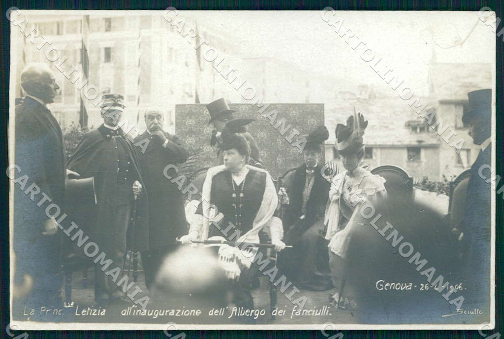 Genova Inaugurazione Albergo Fanciulli 1906 Savoia Sciutto Foto cartolina WX7287 – fronte