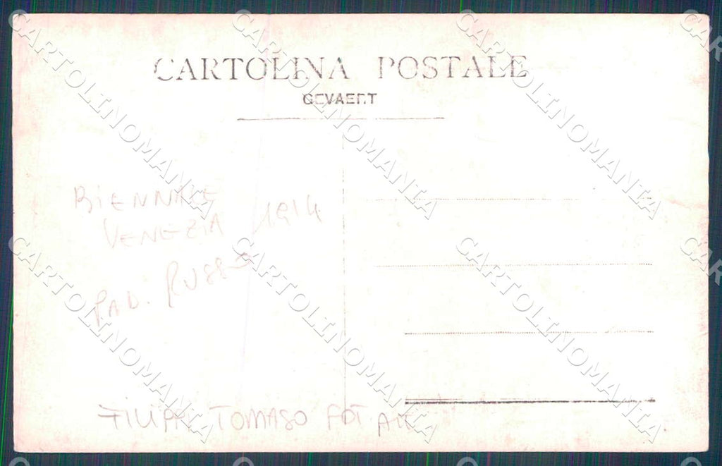 Venezia Biennale Esposizione 1914 Padiglione Russo Foto cartolina WX7296 – retro