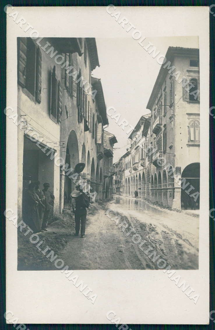 Treviso Vittorio Veneto Via Martiri Libertà Alluvione 1917 Foto cartolina WX7298 – fronte