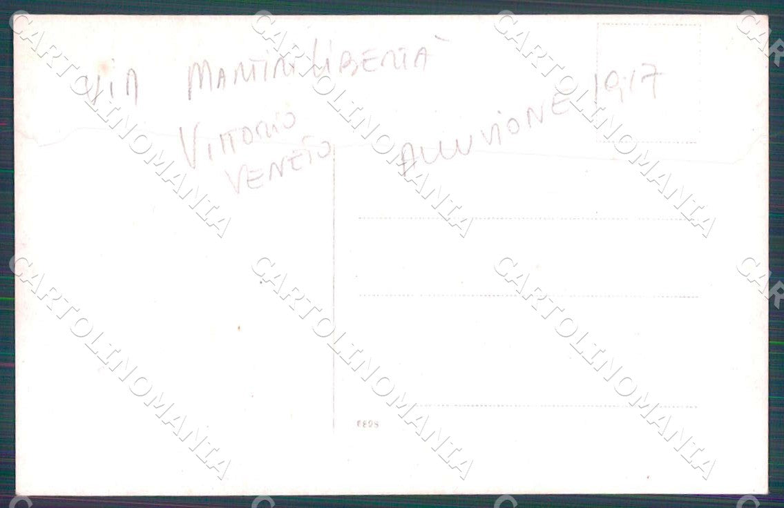 Treviso Vittorio Veneto Via Martiri Libertà Alluvione 1917 Foto cartolina WX7298 – retro