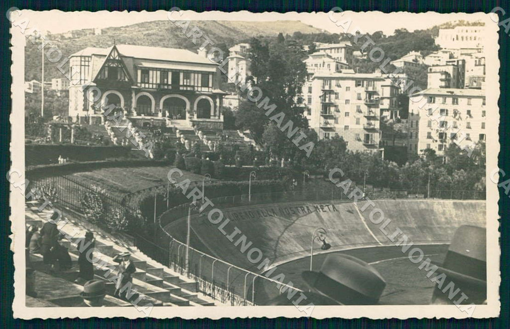 Genova Città Stadio Carlini della Nafta Motovelodromo Foto cartolina WX7300 – fronte
