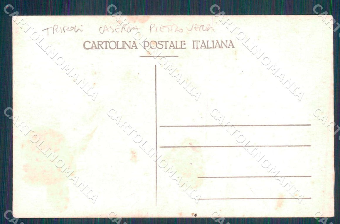 Libia Tripoli Caserma Pietro Verri Foto cartolina WX7321 – retro