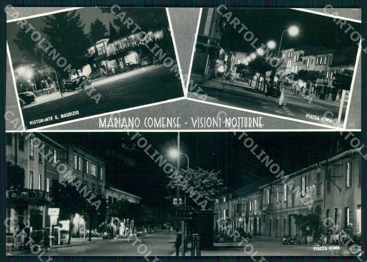 Como Mariano Comense Visioni Notturne FG Foto cartolina WX7343 – fronte
