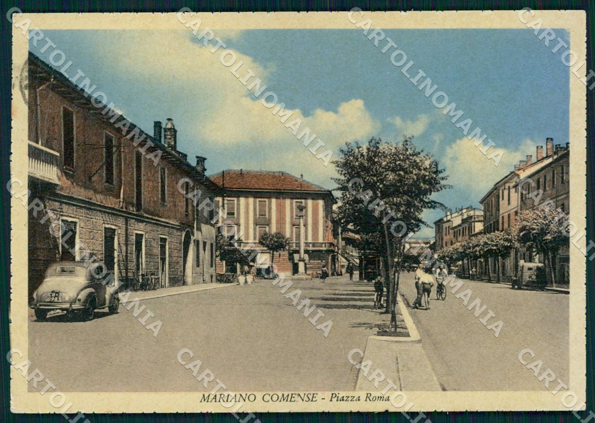 Como Mariano Comense Piazza Roma FG cartolina WX7344 – fronte