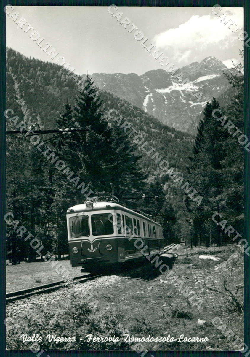 Verbania Val Vigezzo Ferrovia Domodossola Locarno Treno FG Foto cartolina WX7345 – fronte