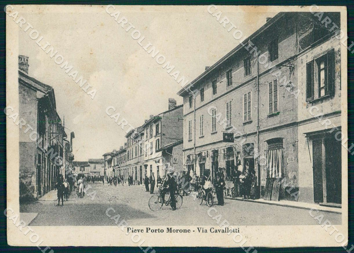 Pavia Pieve Porto Morone Via Cavallotti FG cartolina WX7347 – fronte