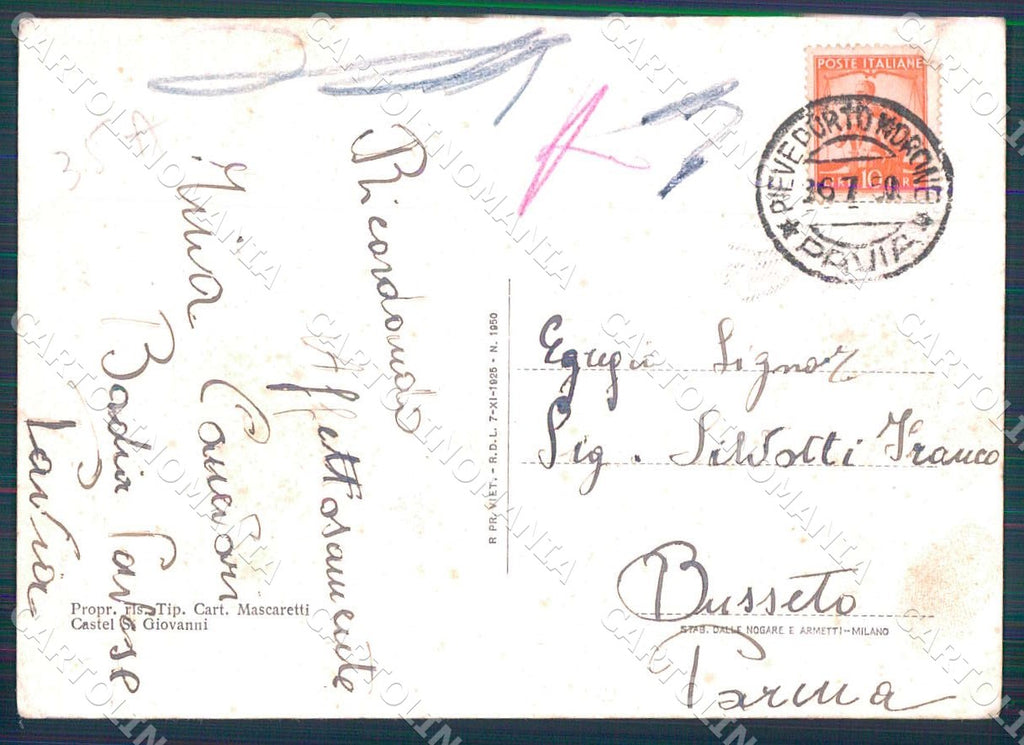 Pavia Pieve Porto Morone Via Cavallotti FG cartolina WX7347 – retro