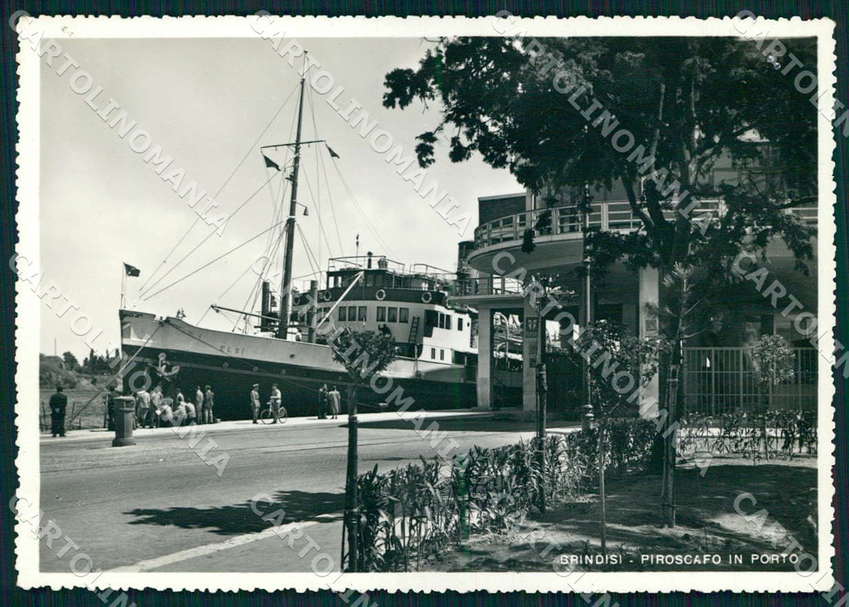 Brindisi Città Piroscafo in Porto FORI FG Foto cartolina WX7352 – fronte