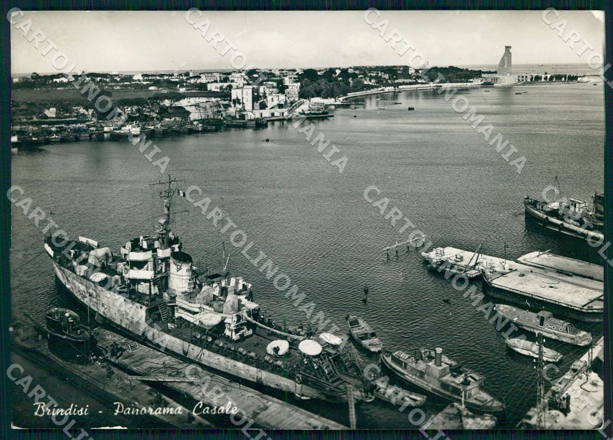 Brindisi Città Panorama Casale Nave FG Foto cartolina WX7354 – fronte