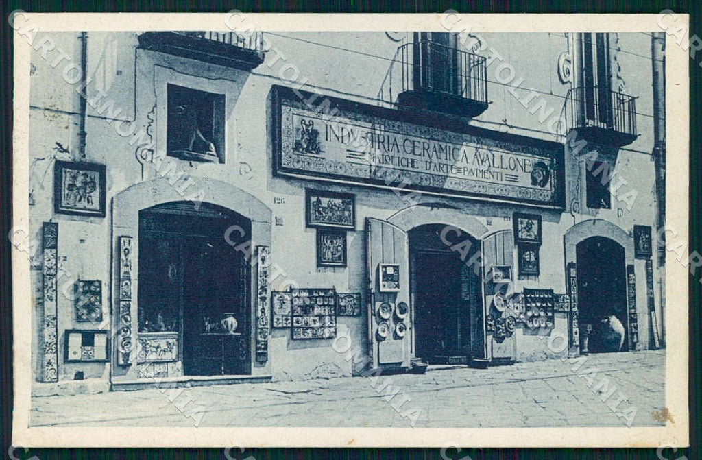 Salerno Vietri sul Mare Negozio Cramiche Avallone Autografo cartolina WX7356 – fronte