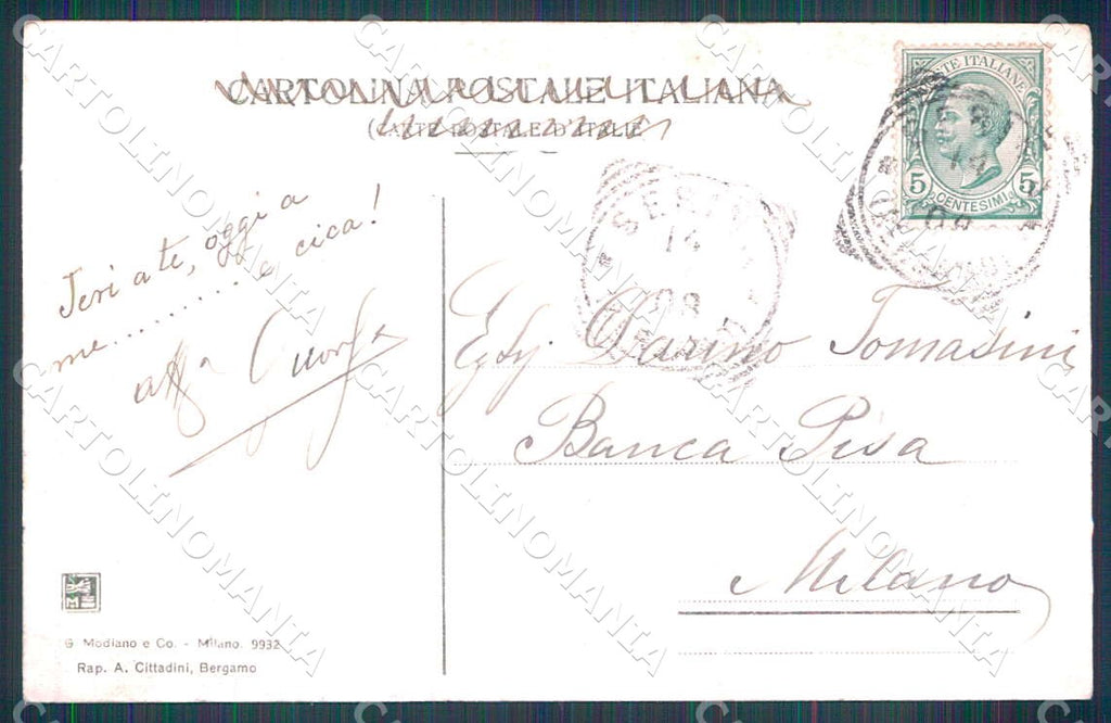 Bergamo Serina sulla Strada di Oltre il Colle Modiano cartolina WX7357 – retro