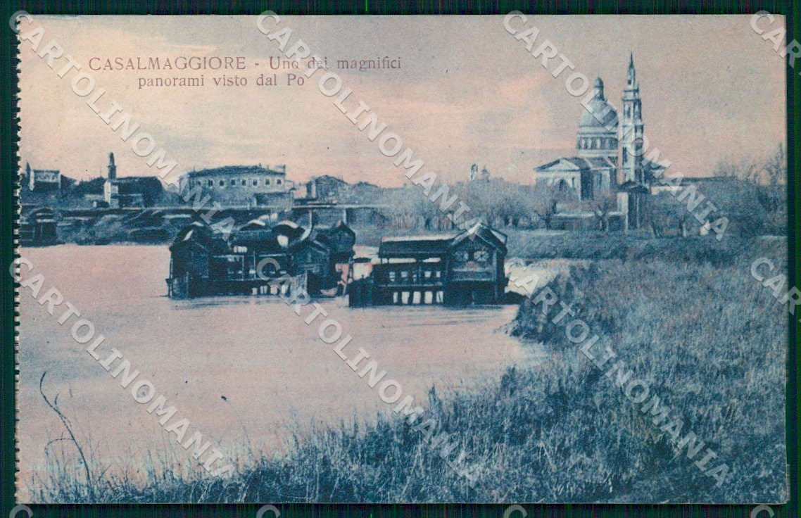 Cremona Casalmaggiore Panorama Fiume Po cartolina WX7360 – fronte