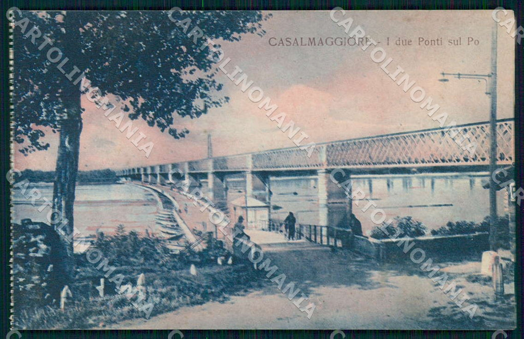 Cremona Casalmaggiore Ponti sul Po cartolina WX7361 – fronte
