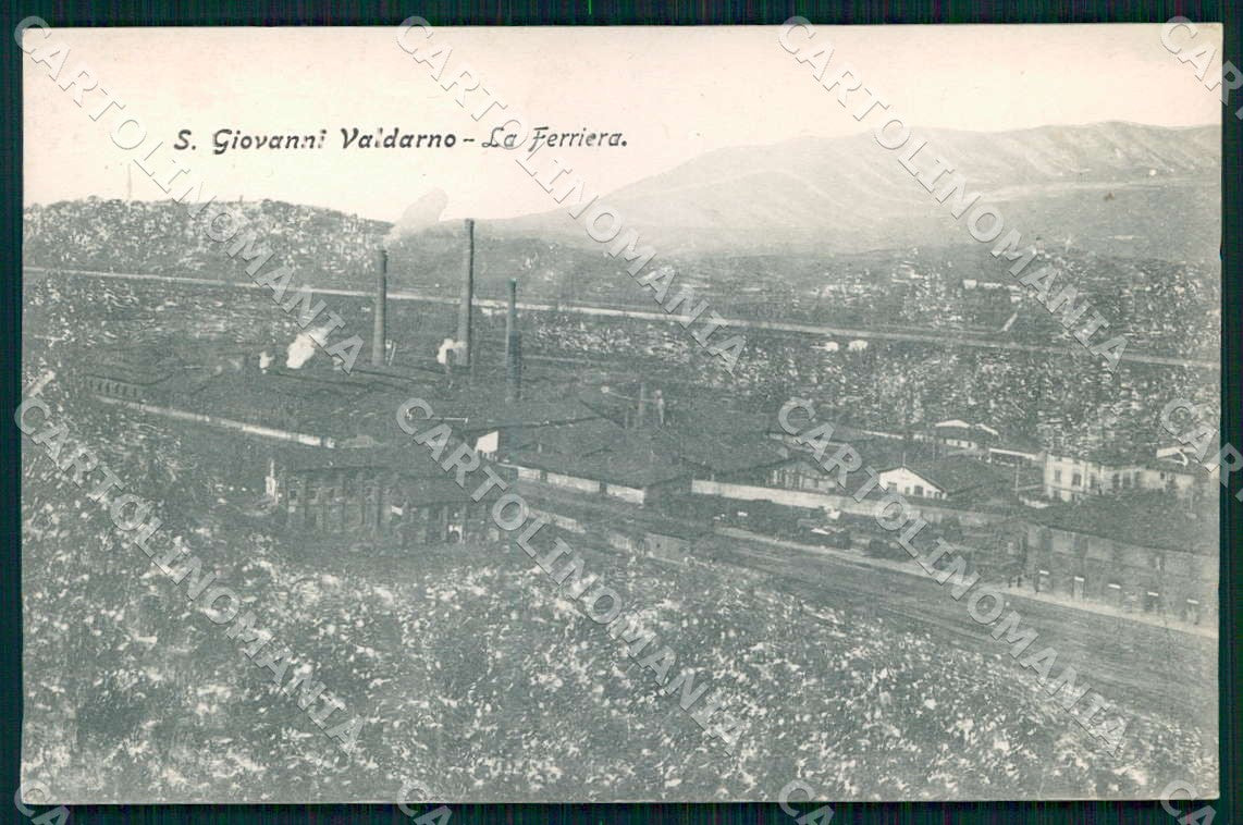 Arezzo San Giovanni Valdarno la Ferriera cartolina WX7368 – fronte