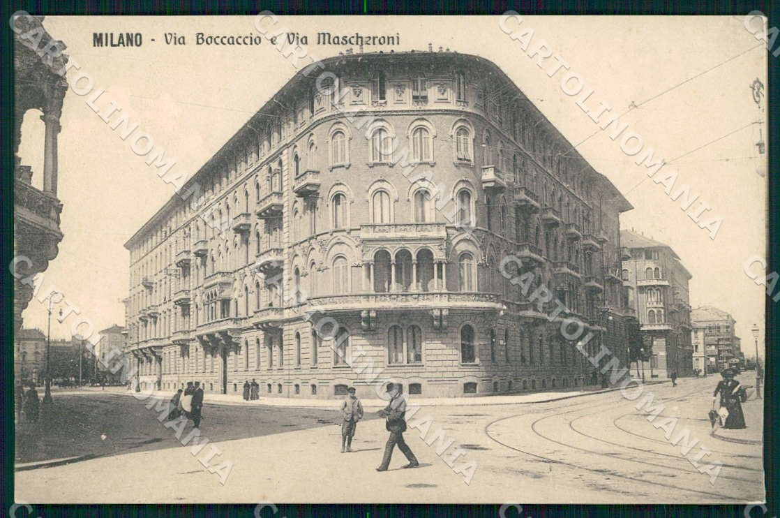 Milano Città Via Boccaccio e Mascheroni cartolina WX7373 – fronte