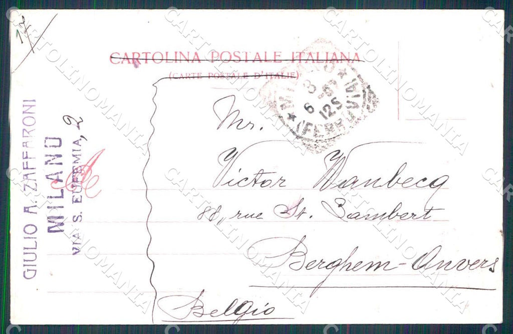 Milano Città Darsena Naviglio Porta Ticinese cartolina WX7374 – retro