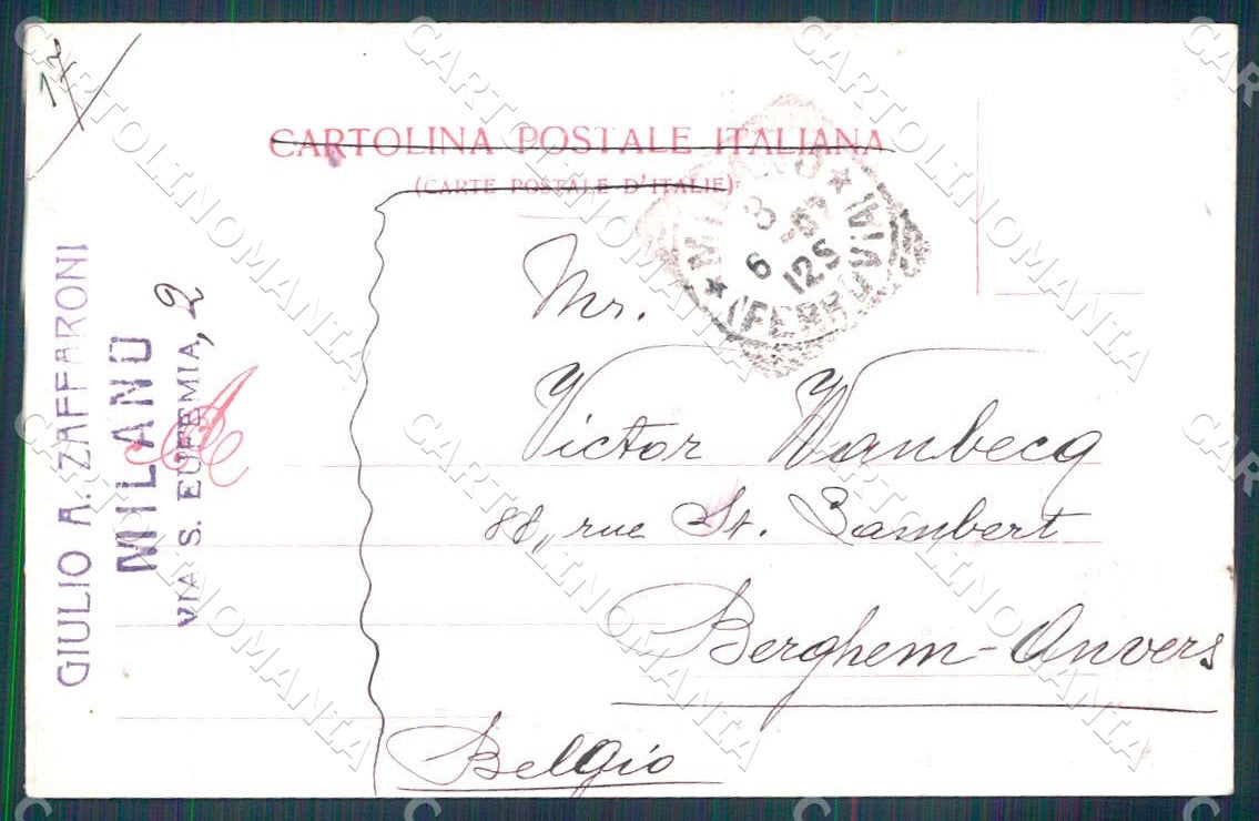 Milano Città Darsena Naviglio Porta Ticinese cartolina WX7374 – retro