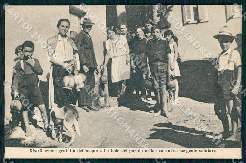 Pistoia Monsummano Distribuzione Gratuita Acqua Fiaschi cartolina WX7395 – fronte