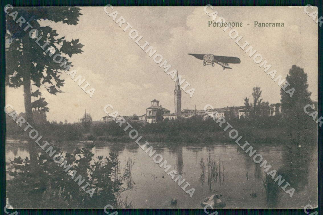 Pordenone Città Aereo Aviazione cartolina WX7402 – fronte