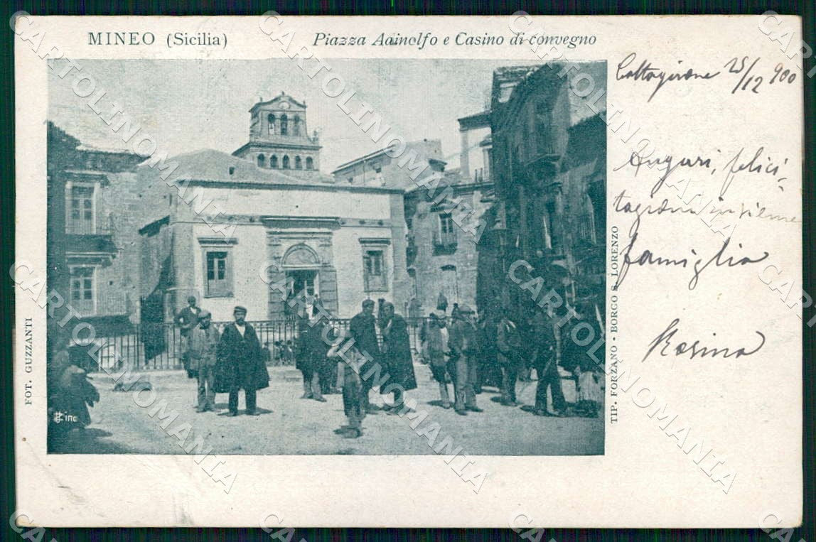 Catania Mineo Piazza Adinolfo Casino di Convegno cartolina WX7411 – fronte