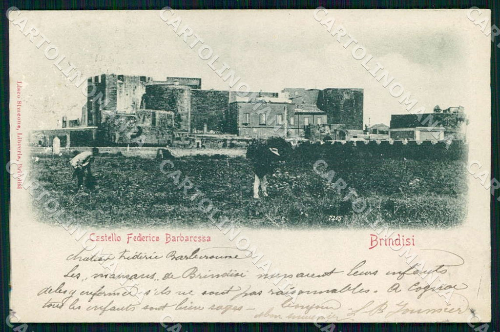 Brindisi Città Castello Barbarossa cartolina WX7424 – fronte
