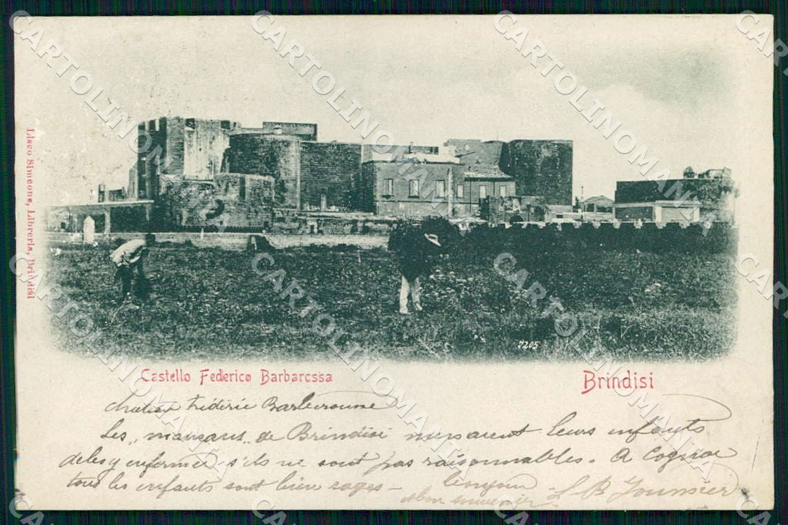 Brindisi Città Castello Barbarossa cartolina WX7424 – fronte