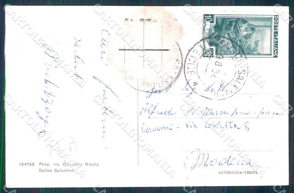Lecce Salice Salentino Panorama cartolina WX7433 – retro