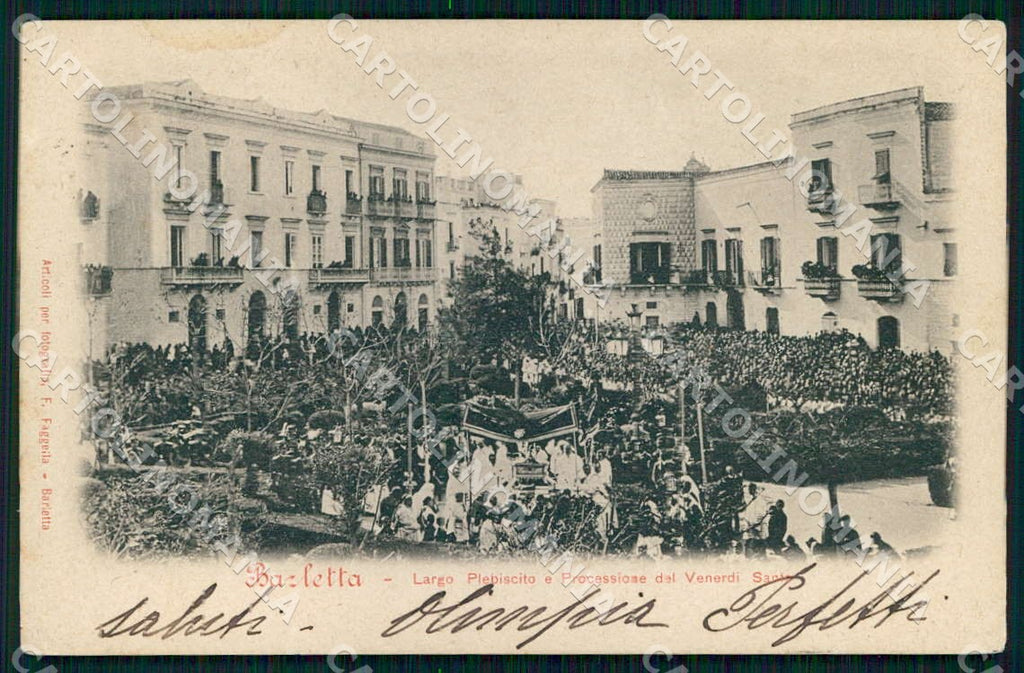 Bari Barletta Processione Venerdì Santo cartolina WX7434 – fronte