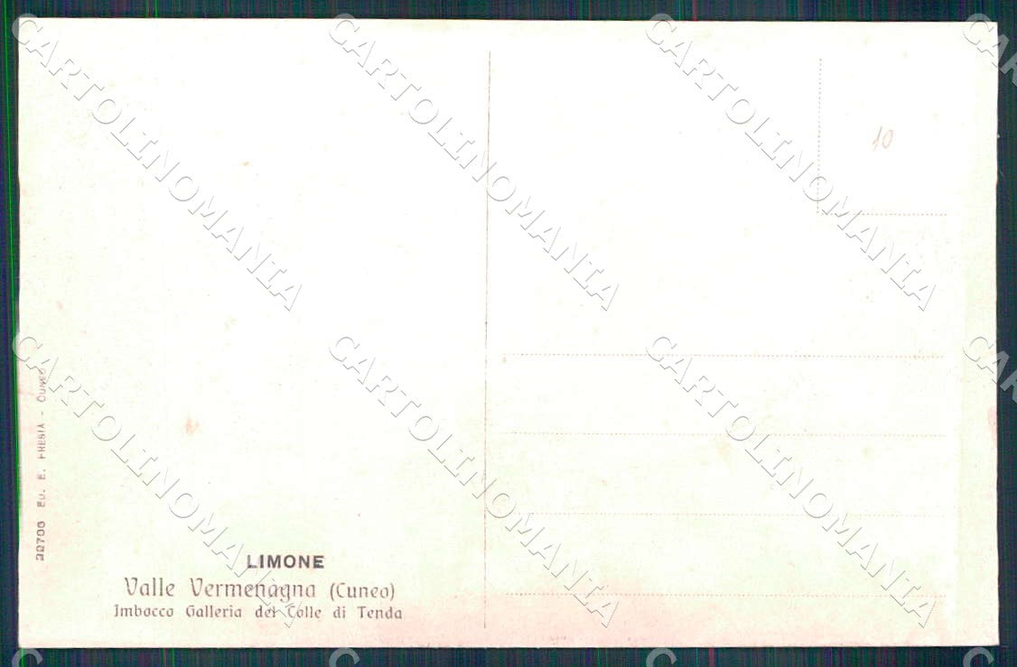 Cuneo Limone Valle Vermenagna Galleria Colle Tenda Treno cartolina WX7438 – retro