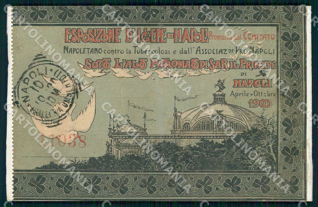 Napoli Città Esposizione Igiene 1900 cartolina WX7439 – fronte