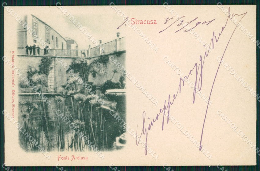 Siracusa Città Fontana Aretusa cartolina XB0081 – fronte