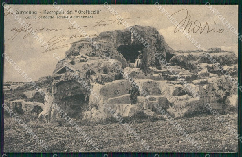 Siracusa Città Necropoli Grotticelli cartolina XB0120 – fronte