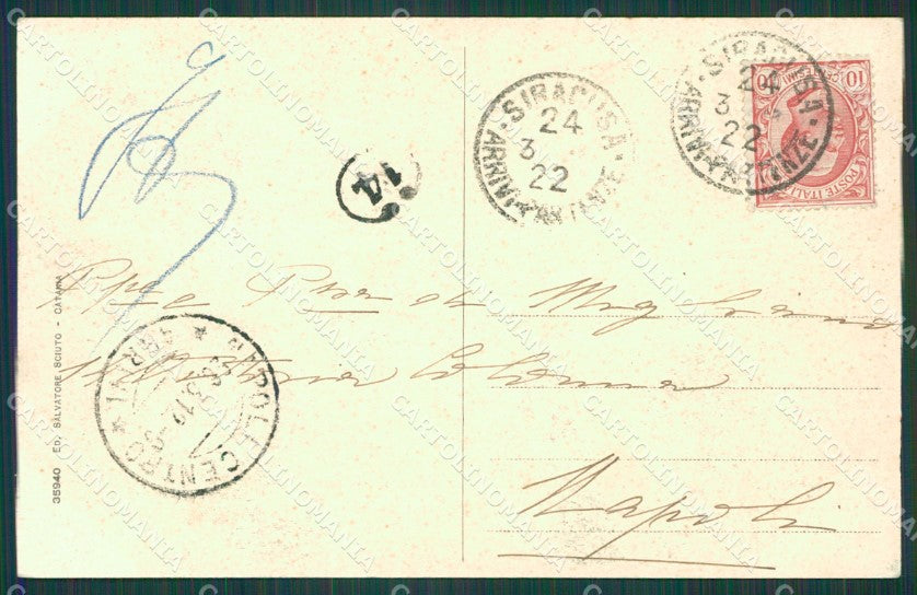 Siracusa Città Necropoli Grotticelli cartolina XB0120 – retro