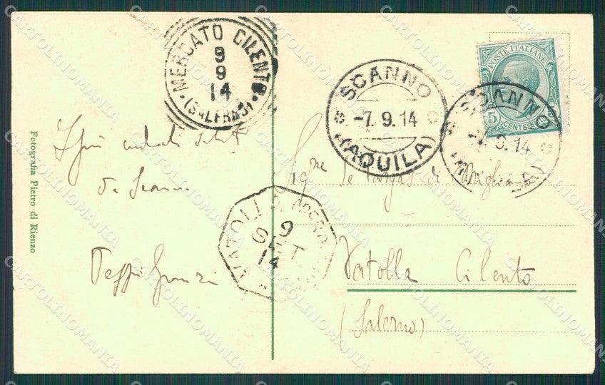 L'Aquila Scanno Lago di cartolina XB0158 – retro