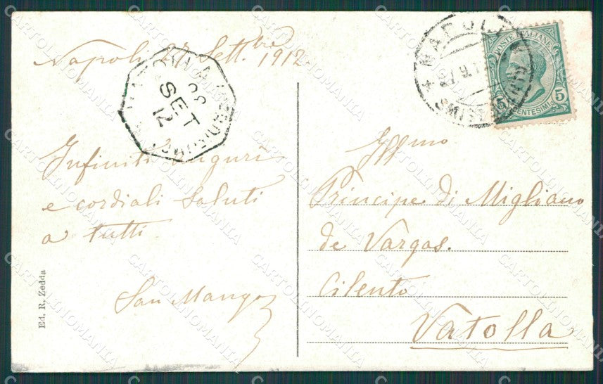 Napoli Città Carrozza cartolina XB0182 – retro