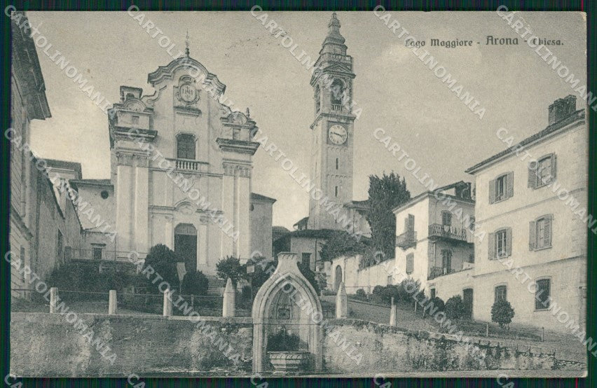 Novara Arona Lago Maggiore PIEGHE cartolina XB0184 – fronte