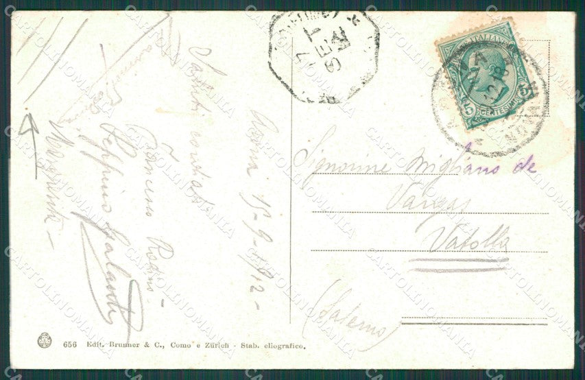 Novara Arona Lago Maggiore PIEGHE cartolina XB0184 – retro