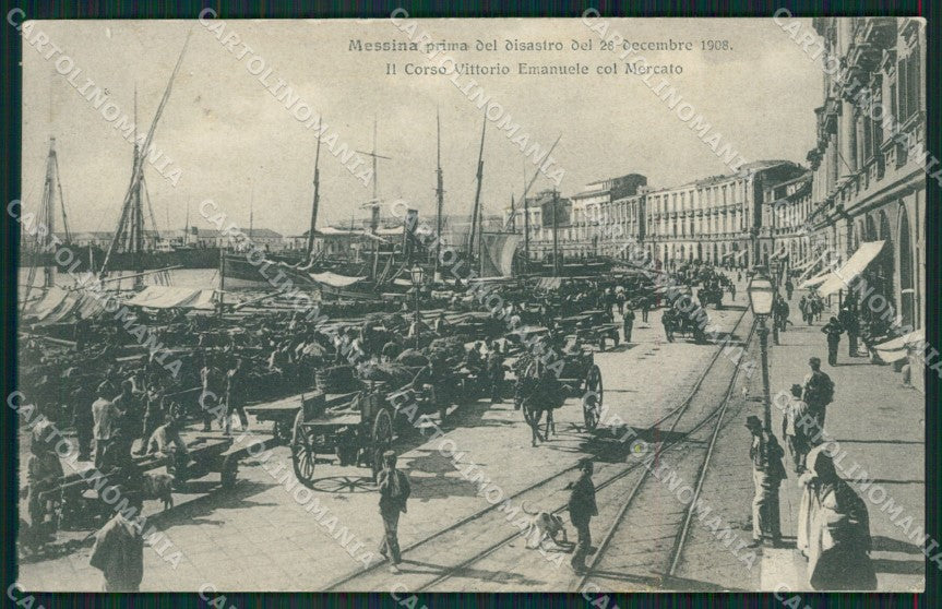 Messina Città Mercato PIEGA cartolina XB0188 – fronte