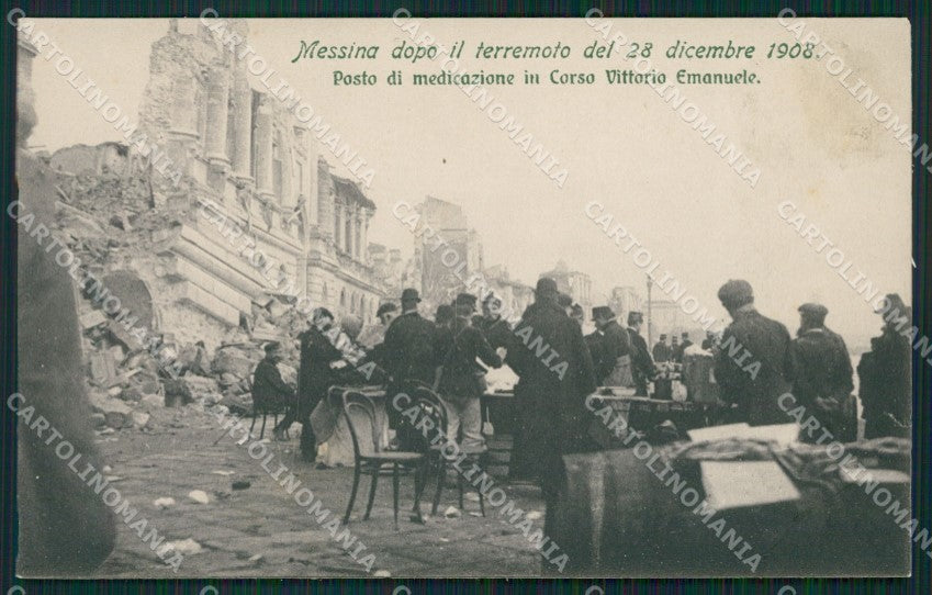Messina Città Terremoto 1908 cartolina XB0207 – fronte