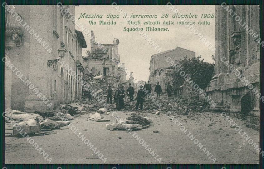 Messina CittàTerremoto 1908 cartolina XB0208 – fronte